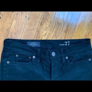 J.Crew Black Toothpick Ankle Pants Size 27